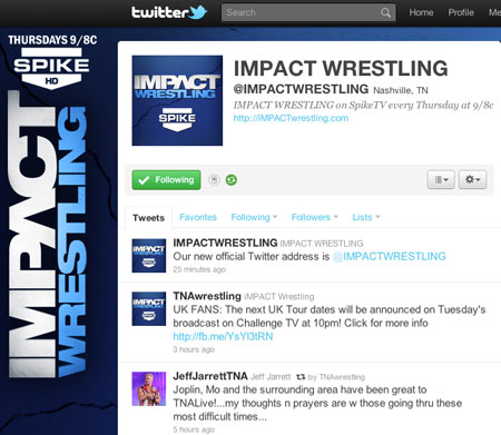 TNA changes company Twitter handle to "IMPACTWRESTLING"